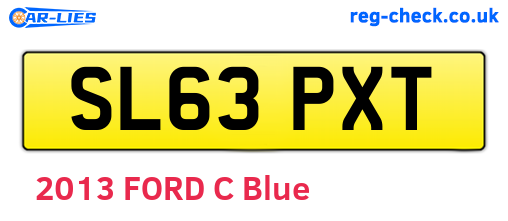 SL63PXT are the vehicle registration plates.