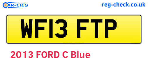 WF13FTP are the vehicle registration plates.