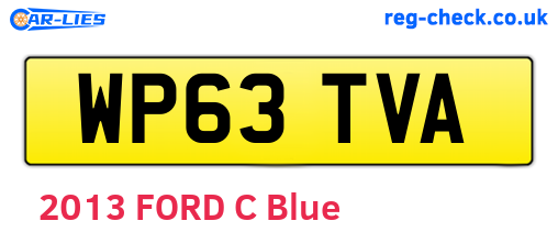 WP63TVA are the vehicle registration plates.
