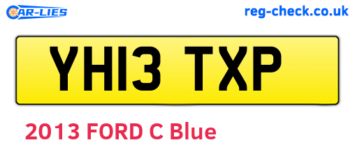 YH13TXP are the vehicle registration plates.