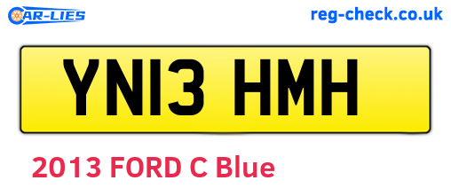 YN13HMH are the vehicle registration plates.