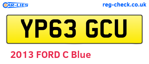 YP63GCU are the vehicle registration plates.