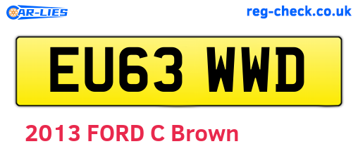 EU63WWD are the vehicle registration plates.