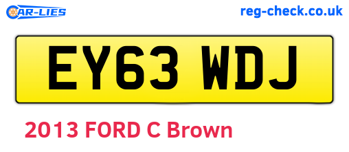 EY63WDJ are the vehicle registration plates.