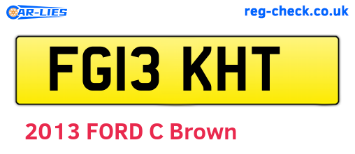 FG13KHT are the vehicle registration plates.
