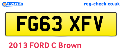 FG63XFV are the vehicle registration plates.