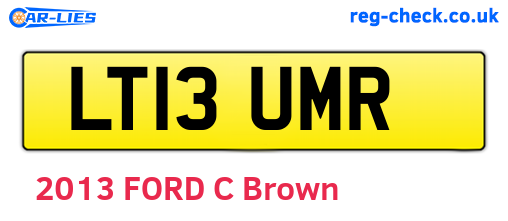 LT13UMR are the vehicle registration plates.