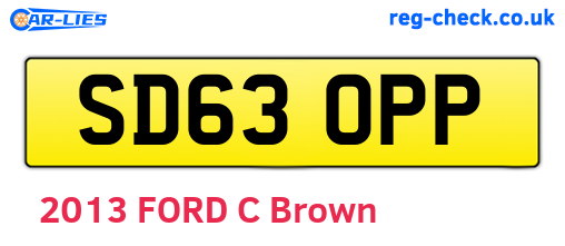 SD63OPP are the vehicle registration plates.