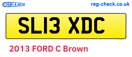 SL13XDC are the vehicle registration plates.