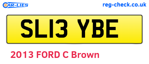SL13YBE are the vehicle registration plates.