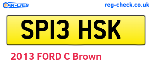 SP13HSK are the vehicle registration plates.