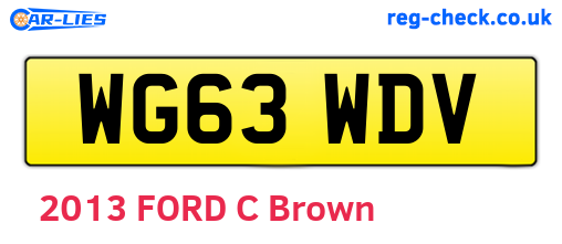 WG63WDV are the vehicle registration plates.