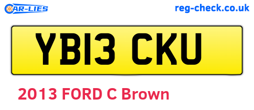 YB13CKU are the vehicle registration plates.