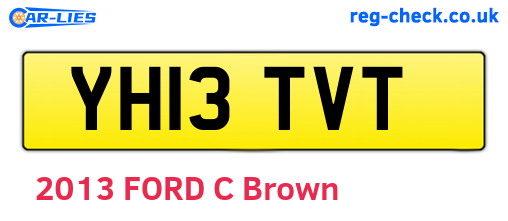 YH13TVT are the vehicle registration plates.