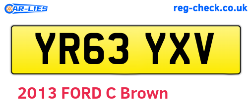 YR63YXV are the vehicle registration plates.