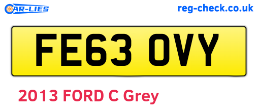 FE63OVY are the vehicle registration plates.