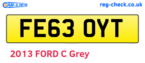 FE63OYT are the vehicle registration plates.