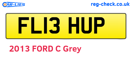 FL13HUP are the vehicle registration plates.