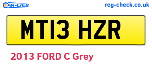 MT13HZR are the vehicle registration plates.