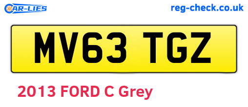 MV63TGZ are the vehicle registration plates.