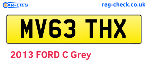 MV63THX are the vehicle registration plates.