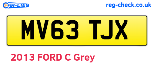 MV63TJX are the vehicle registration plates.