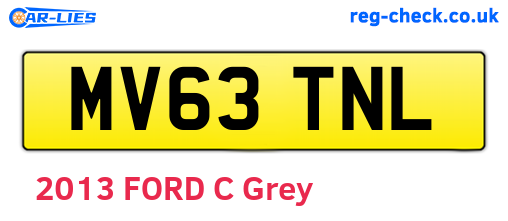 MV63TNL are the vehicle registration plates.
