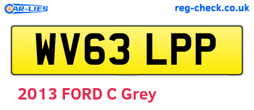 WV63LPP are the vehicle registration plates.