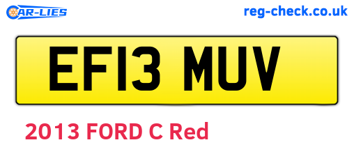 EF13MUV are the vehicle registration plates.