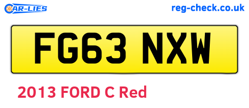FG63NXW are the vehicle registration plates.