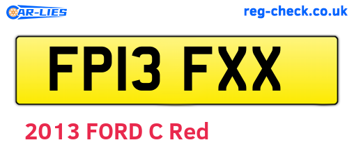 FP13FXX are the vehicle registration plates.