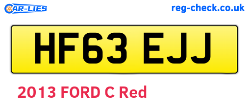 HF63EJJ are the vehicle registration plates.