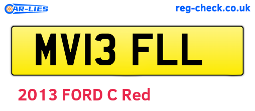 MV13FLL are the vehicle registration plates.
