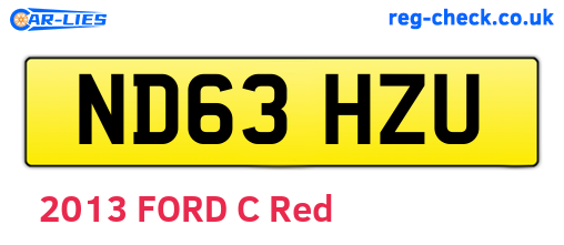 ND63HZU are the vehicle registration plates.