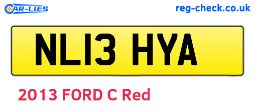 NL13HYA are the vehicle registration plates.