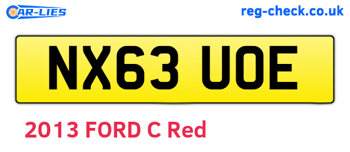 NX63UOE are the vehicle registration plates.