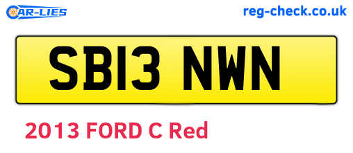 SB13NWN are the vehicle registration plates.