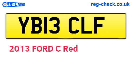 YB13CLF are the vehicle registration plates.