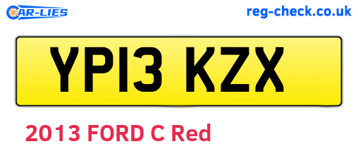 YP13KZX are the vehicle registration plates.