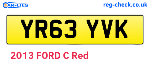 YR63YVK are the vehicle registration plates.