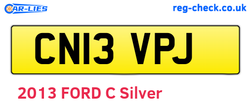 CN13VPJ are the vehicle registration plates.