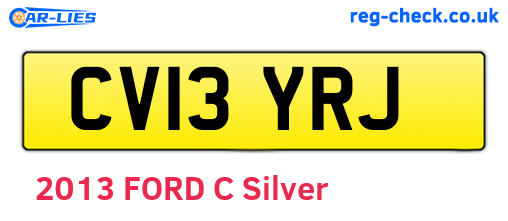 CV13YRJ are the vehicle registration plates.