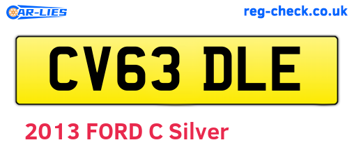 CV63DLE are the vehicle registration plates.