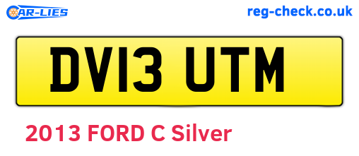 DV13UTM are the vehicle registration plates.