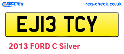 EJ13TCY are the vehicle registration plates.