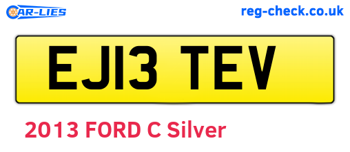 EJ13TEV are the vehicle registration plates.