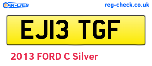 EJ13TGF are the vehicle registration plates.