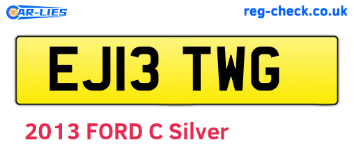 EJ13TWG are the vehicle registration plates.