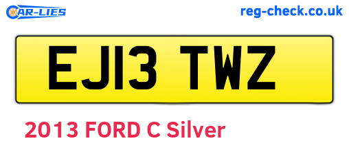 EJ13TWZ are the vehicle registration plates.