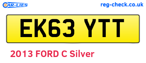 EK63YTT are the vehicle registration plates.